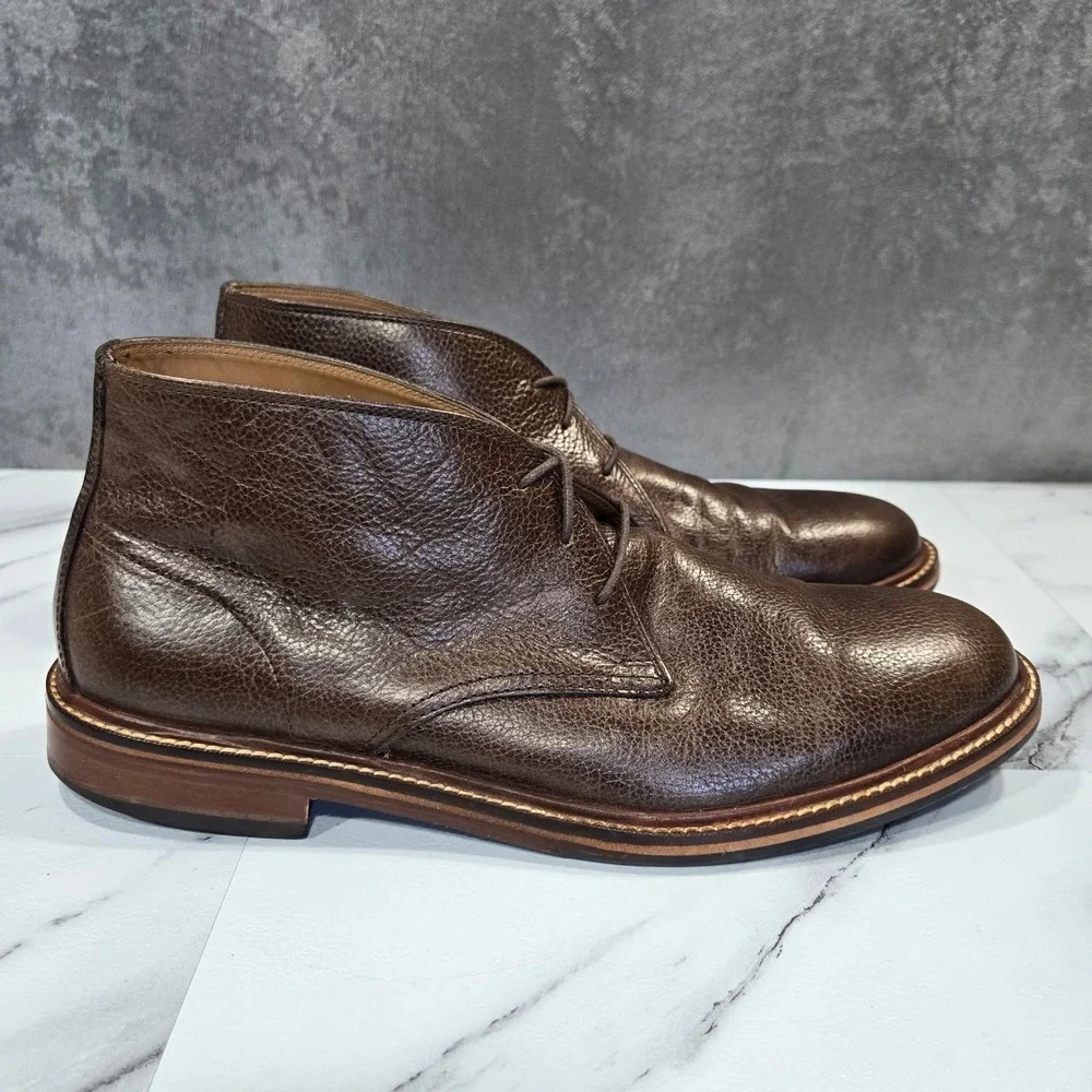 Cole Haan Barron Mens 9M Brown Leather Chukka Desert Boots Ankle Lace Up Casual